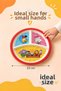 Licensed 3-Compartment "King Şakir" Character Melamine Children's Plate—Extra Durable Melamine Children's Plate—Children's Meal Plate—3-Compartment Red - 4