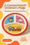 Licensed 3-Compartment "King Şakir" Character Melamine Children's Plate—Extra Durable Melamine Children's Plate—Children's Meal Plate—3-Compartment Red
