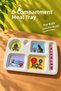 Licensed King Şakir Character 6-Compartment Melamine Children's Plate—Extra Durable Melamine Children's Plate—Children's Breakfast Plate—Children's Meal Plate—6-Compartment Tower