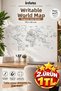 110 X 56 cm Writable Magnetic World Map Wall Sticker Whiteboard