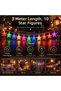 Set of 10 Crystal Star-Shaped RGB LED String Lights, 3 Meters, with USB, Decorative Room Lighting, Christmas Tree and Party Decorations, N-26034Y - 2