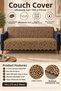 Multipurpose Velvet Sofa Cover with Non-Slip Foam Backing, 165x215 cm, Modern Bohemian Sofa Throw, Picnic Tablecloth, ALK49 - 4
