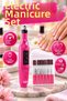12V Electric Manicure, Pedicure, and Nail File Machine – Variable-Speed Grooming Device with 12-Piece Tip Set