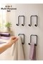 4-Piece Wall-Mounted Adhesive Hanger Practical Home and Bathroom Hanger Set