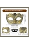 Gold-Toned Distressed Masquerade Ball Mask? Venetian-Style Party Mask BX