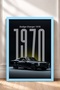 Black Classic American Muscle Car Framed Art Print Car Poster for Garage or Office Wall Decor OTO021 - 3