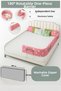 New Generation Bed Barrier 180 cm Pink Star - with Wire Mesh