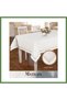 Linen Tablecloth 155x300 cm Dining Tablecloth, Matilda Style, Cream-Gold, HB006