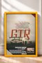 Framed Painting of a White Japanese Sports Car on a Foggy Shore—Car Poster for Garage or Office Wall Decor OTO227 - 3