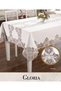 Linen Single Tablecloth, 160x300 cm, Lace-Edged Dining Tablecloth, Gloria Model HB006 - 4