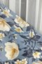 Kitchen Curtain, Closely Pleated, 1/3 Orchid Blue Background, Fringed Curtain Rail, Short Drapery Curtain, Modern - 6