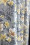 Kitchen Curtain, Closely Pleated, 1/3 Orchid Pattern on a Gray Background, with Fringed Curtain Rail, Short Drapery Curtain, Modern - 6
