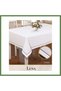 Linen Tablecloth 160x260 cm Dining Tablecloth Luna Model Cream HB006