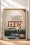 Framed Painting of a White Japanese Sports Car on a Foggy Shore—Car Poster for Garage or Office Wall Decor OTO227 - 3