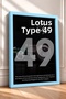 Classic Open-Wheel Race Car Framed Art Print / Car Poster for Garage or Office Wall Decor OTO018 - 2