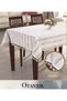 150x260 cm Authentic Cream Cotton Tablecloth—Modern and Elegant Dining Table Decor HB006 - 4