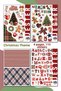 Christmas and New Year's-Themed 4-Page Spreads, Stickers, Decals, Diary, Planner, Bullet Journal, Scrapbook