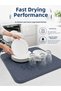 Dish Drying Mat: Large-Surface-Area Microfiber Countertop Protector Drying Mat - Lisinya LSELDR06