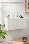 10 Modem Storage Boxes – Plastic, Single Color, Wall-Mountable Modem Organizer, Router Box, Cable Organizer, 25X15X6 Cm.