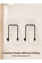 2 Pieces Multi-Purpose Adhesive Hanger Home Kitchen Bathroom Organizer