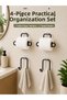 Wall Adhesive Roll Paper Holder and Towel Rack, 2 Pieces, Set of 4