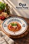 Oya Single Porcelain Bowl for Pasta, Risotto, and Salad, 27 Cm.