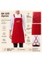 10 Red Professional Kitchen Aprons with Your Logo - Water-Repellent Cotton Fabric Chef Apron Com37877 - 3
