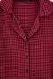 Burgundy Plaid / Check Flannel Woven Pajama Set Thmaw27Pt00294 - 2