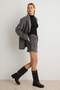 Anthracite Suede Look Mini Denim Skirt Twoaw27Et00155 - 3