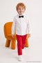 White Boys' Cotton Long-Sleeve Shirt with a 2-Piece Bow Tie Set TKDAW27GO00027 - 6