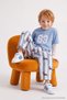 Ecru Boys' Balloon-Print Striped Pattern Jeans with Pockets TKDAW27JE00025 - 3
