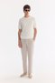 Men's Ecru Crew Neck Easy Ü Tulle Enen Wrinkle-Free Regular Fit Knitwear T-Shirt A61Y5032 - 6