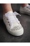Girls' White Color Stone-Embellished Lace-Up Fancy Stylish Sports Shoes - 3