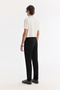 Men's Black Classic Waist Buckle Easy-Iron Carrot Fit Trousers A61Y3026 - 3