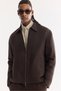 Men's Brown Classic Collar Breathable 100% Linen Seasonal Comfort Fit Coat A61Y6005 - 7