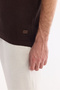 Men's Brown Polo Collar Soft Touch Comfort Fit Knitwear T-Shirt A61Y5045 - 6