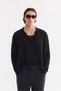 Men's Black Polo Collar Buttoned Rayon Regular Fit Cardigan A61Y5001