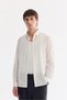 Men's White Bottom-Cut Collar Soft Touch Breathable Comfort Fit Shirt A61Y2020