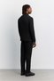 Men's Black Mono Collar Double Slit Unlined Seersucker Classic Comfort Slim Fit Jacket A62Y4003 - 6