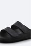 Men's Black Double-Strapped Lightweight Comfortable Sole Sandals Slippers A61Y8301 - 3
