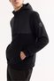 Men's Black Hooded Soft Touch Fleece Regular Fit Sweatshirt A52Y1268 - 3