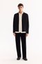 Men's Black Polo Neck Buttoned Wool Blend Regular Fit Cardigan A52Y5148 - 6