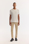 Men's Ecru Crew Neck Soft Touch Bi-Stretch Printed Regular Fit T-Shirt A52Y1022 - 7