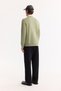 Men's Green Crew Neck Cotton Embossed Printed Regular Fit Sweatshirt A52Y1327 - 4
