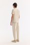 Men's Beige Crew Neck Printed Bi-Stretch Interlock Regular Fit T-Shirt A61Y1068 - 5