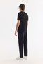 Men's Black Crew Neck Printed Bi-Stretch Interlock Regular Fit T-Shirt A61Y1056 - 4