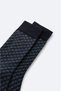 Men's Navy Blue Patterned Bamboo Socks A52Y8502 - 3