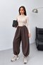 Women's Shalwar Trousers with Adjustable Cuffs and Elasticated Laces, Loose-Fit Comfortable Pants