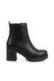 ZRİN-3057 Premium Black Slip-On Zipper Boots with 6 cm Thick Heels for Women - 3