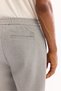 Men's Gray Relaxed Fit Trousers with Elastic Sides, Cotton-Viscose Blend A52Y3036 - 6